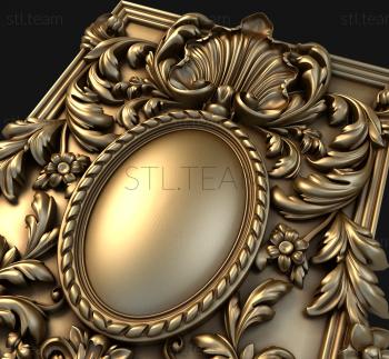 3D model Rococo medallion (STL)